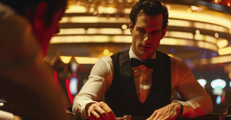 Meja Three Card Poker dengan dealer profesional di studio jago88bet